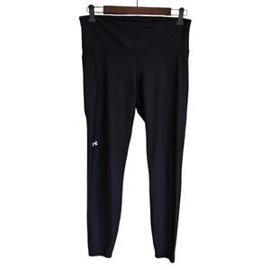 Under Armour HeatGear Black Compression Leggings Side Pocket Women’s Large